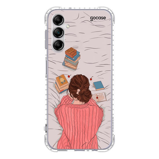 Capinha para celular  Garota Leitora na Cama