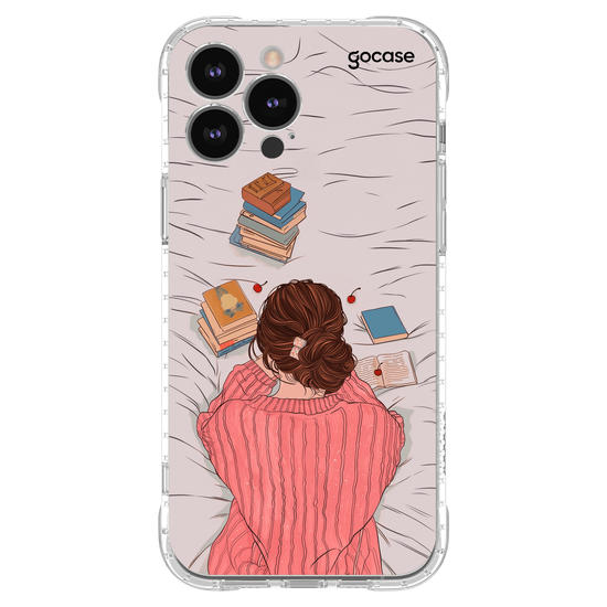 Capinha para celular  Garota Leitora na Cama