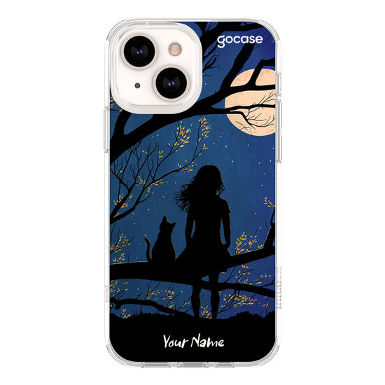 Moonlight Girl and Pet Phone Case