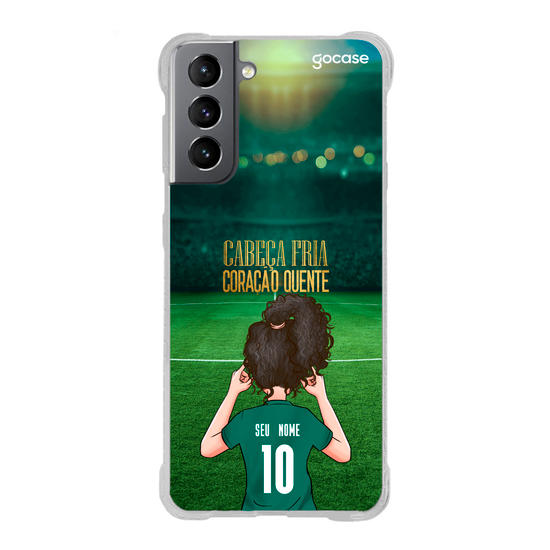 Capinha para celular Palmeiras - Cabeça Fria Coração Quente - Garota Capinha para celular Palmeiras - Cabeça Fria Coração Quente - Garota