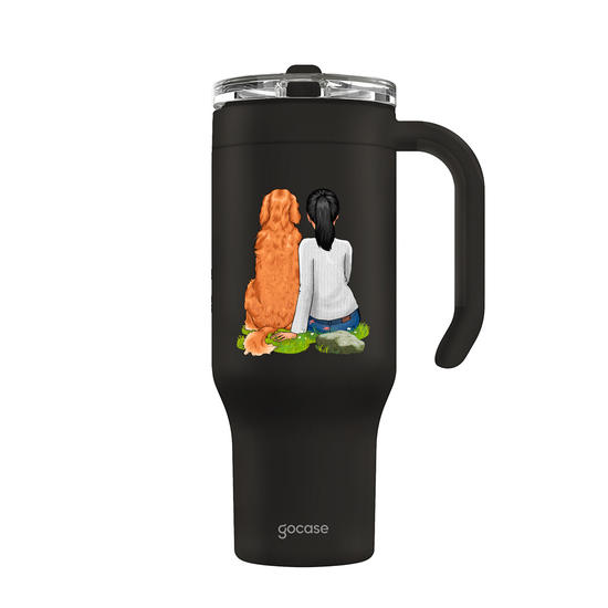 Copo Térmico Life + Ebook -  Garota com Pet