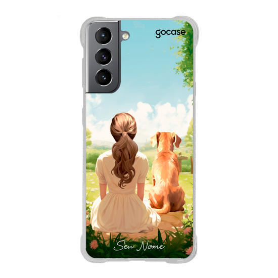 Capinha para celular Garota Pet Pintura Capinha para celular Garota Pet Pintura