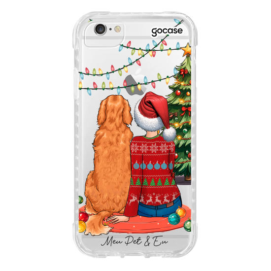 Capinha para celular Garota & Pet - Feliz Natal