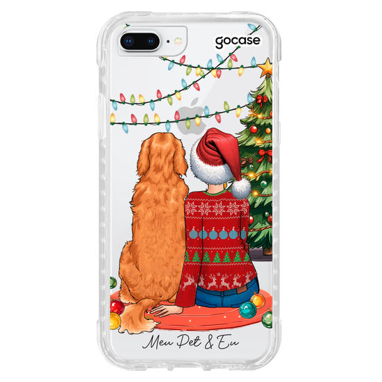 Capinha para celular Garota & Pet - Feliz Natal