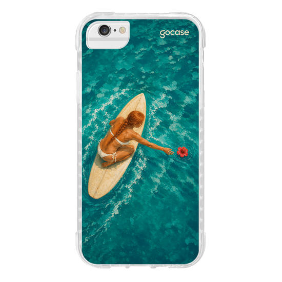 Capinha para celular  Garota Surfista Aquarela