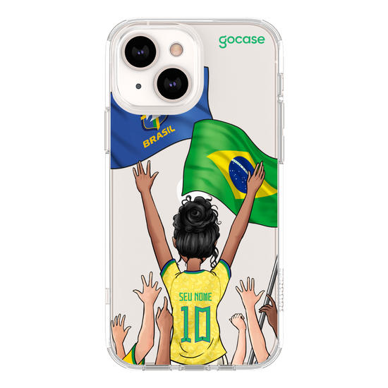 Capinha para celular Seleção Brasileira - Garota Torcedora Camisa Amarela