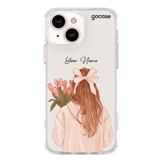 Girl and the Tulips Phone Case