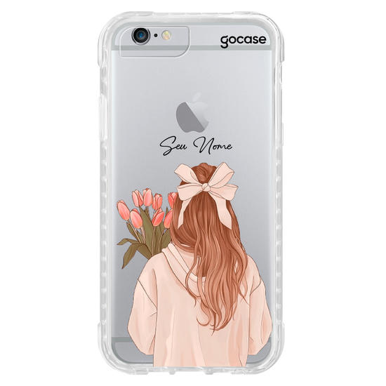 Capinha para celular  Garota e as Tulipas