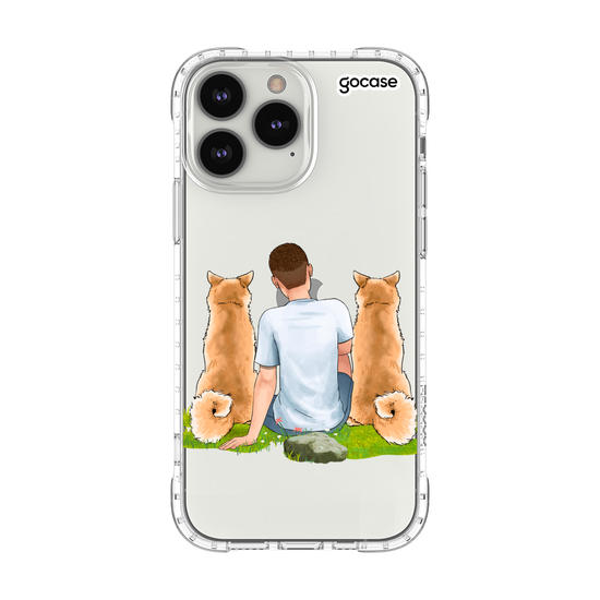 Capinha para celular  Garoto com 2 Pets
