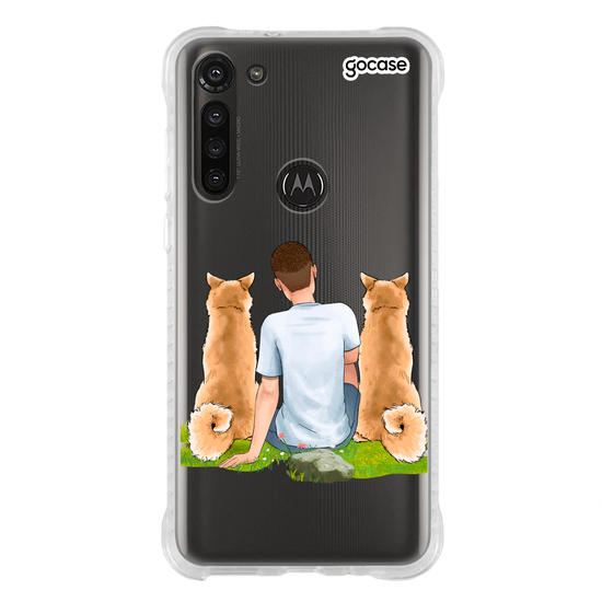 Capinha para celular  Garoto com 2 Pets
