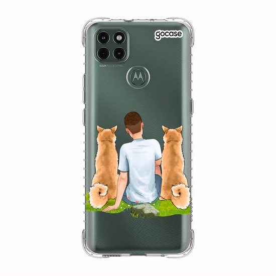 Capinha para celular  Garoto com 2 Pets