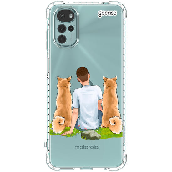 Capinha para celular  Garoto com 2 Pets