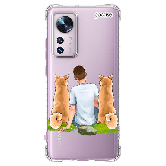 Capinha para celular  Garoto com 2 Pets