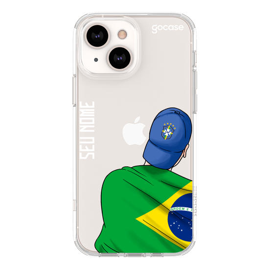 Capinha para celular Seleção Brasileira - Garoto Torcedor com Bandeira 2
