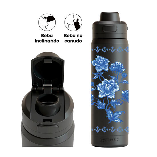 Garrafa Térmica Flip Pro - Aquarela Royal