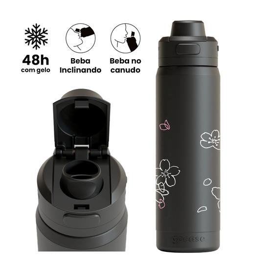 Garrafa Térmica Flip Pro - Cherry Blossom Line