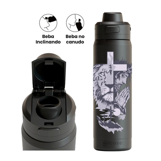 Garrafa Térmica Flip Pro - Jesus - Meu Guia