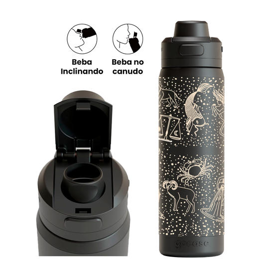 Garrafa Térmica Flip Pro - Signos - Céu de Estrelas