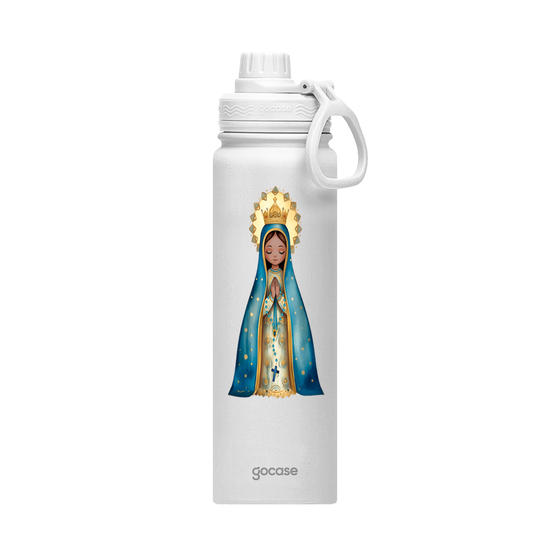 Garrafa Térmica Fresh + Ebook - Nossa Senhora Aparecida Art