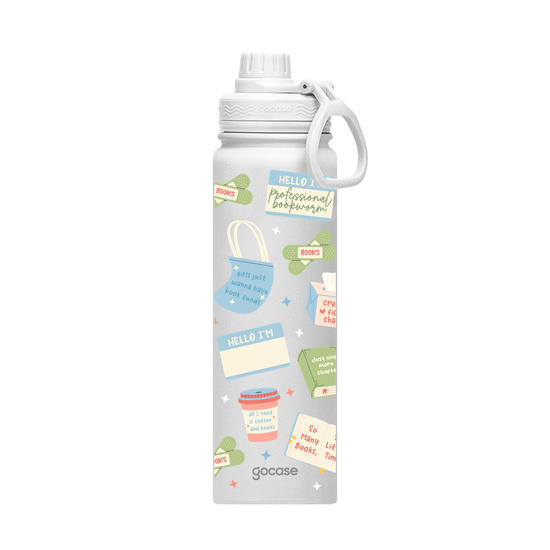 Garrafa Térmica Fresh + Ebook - Book Lover - Stickers