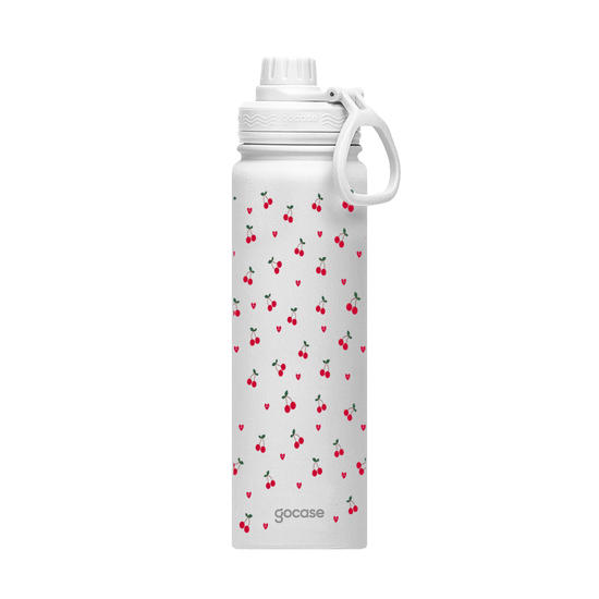 Garrafa Térmica Fresh + Ebook - Cherry Pattern Minimalista