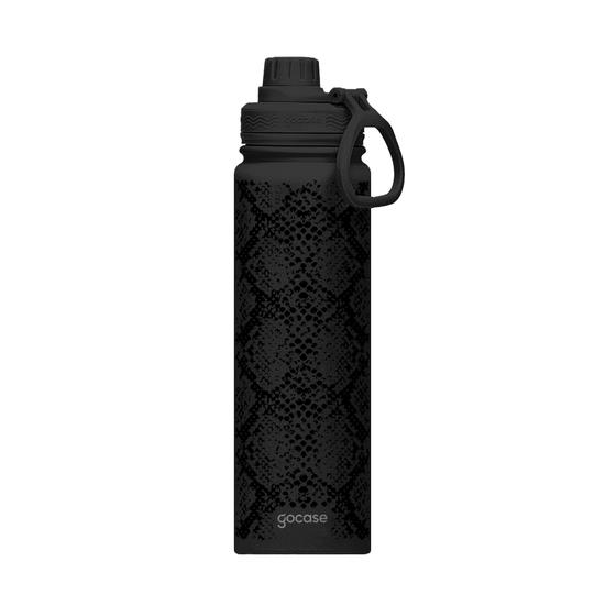 Insulated Water Bottle + Ebook - Garrafa Térmica Fresh + Ebook - Cobra Print Preto