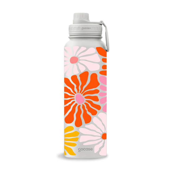  Garrafa Térmica Fresh - Flores Abstratas