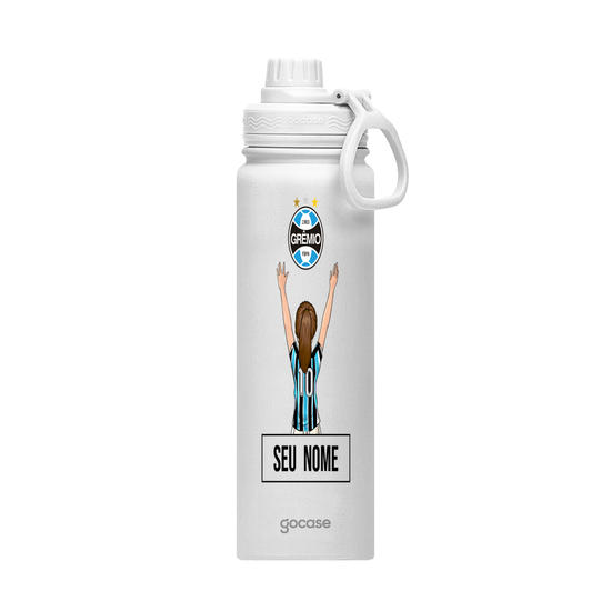 Garrafa Térmica Fresh + Ebook - Grêmio - Garota Tricolor