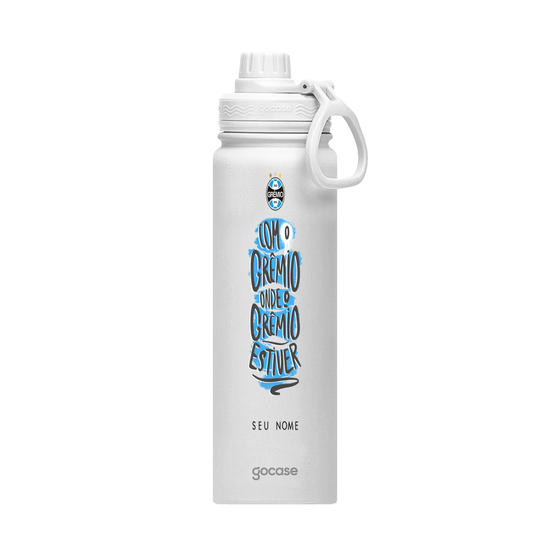 Garrafa Térmica Fresh + Ebook - Grêmio - Onde o Grêmio Estiver