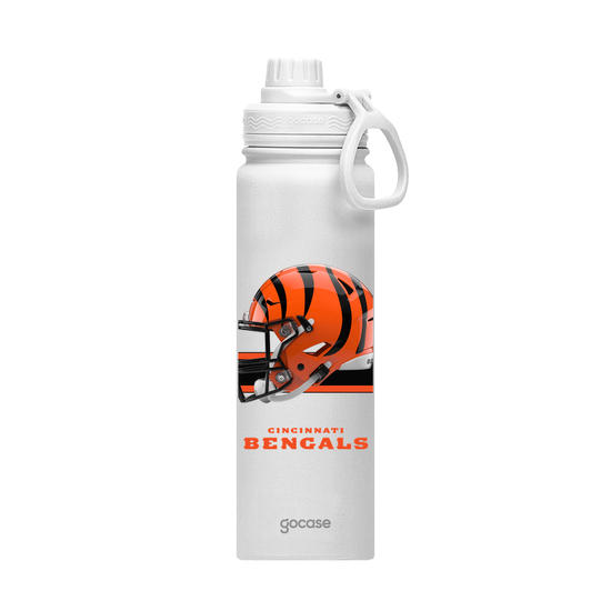 Garrafa Térmica Fresh + Ebook - NFL - Cincinnati Bengals - Helmet