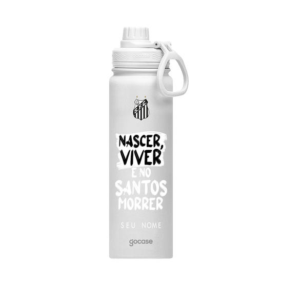 Garrafa Térmica Fresh + Ebook - Santos - Nascer, Viver e no Santos Morrer