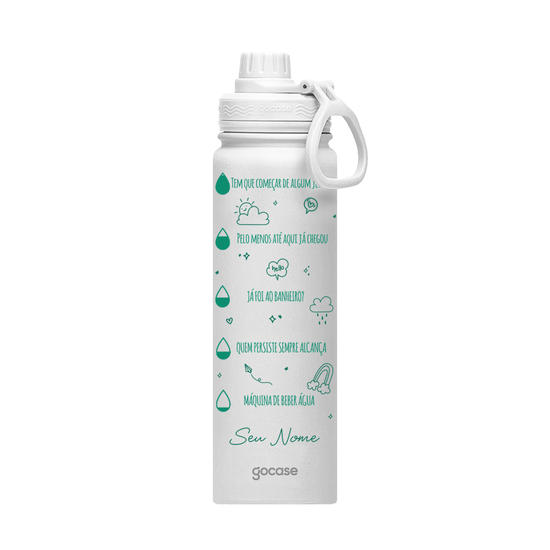 Garrafa Térmica Fresh - Garrafa Motivacional Turquesa