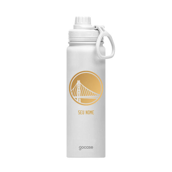 Garrafa Térmica Fresh + Ebook - Golden State Warriors - Escudo Dourado