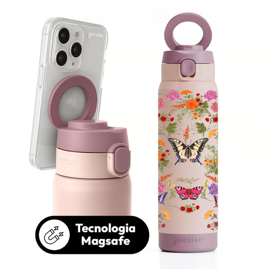 Garrafa Térmica Magsafe + Ebook -   Botânica com Borboletas