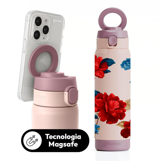 Garrafa Térmica Magsafe + Ebook -  Botânico Bordado