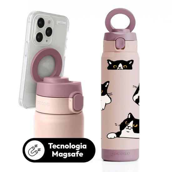 Garrafa Térmica Magsafe + Ebook -  Gato Frajola