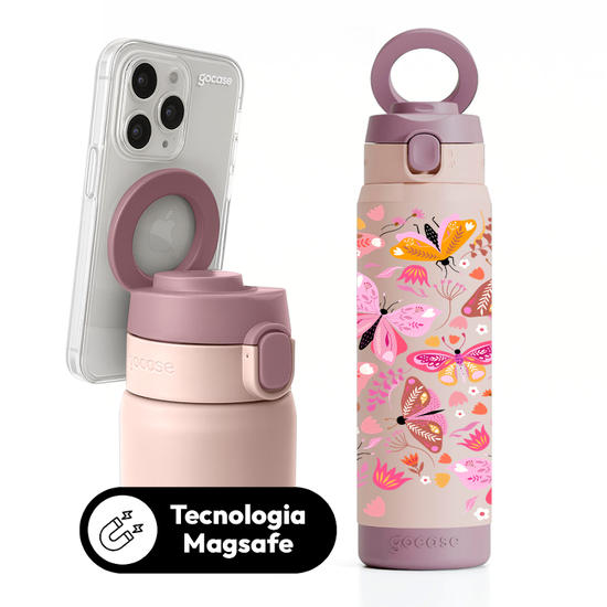 Garrafa Térmica Magsafe + Ebook -  Maxi Butterflies