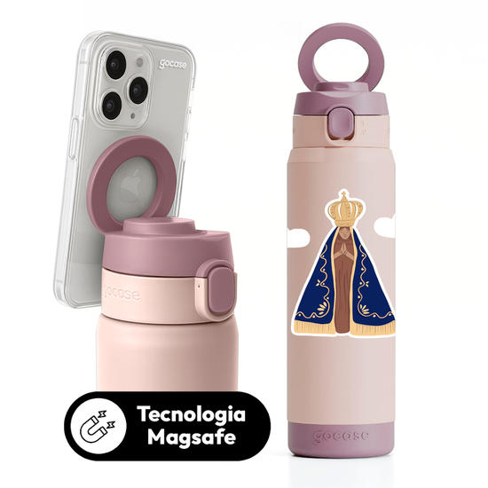 Garrafa Térmica Magsafe + Ebook -  Nossa Senhora Aparecida