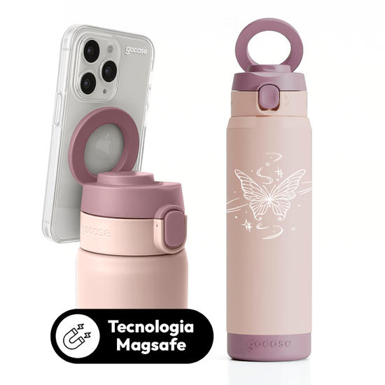 Garrafa Térmica Magsafe + Ebook -  Space Butterfly