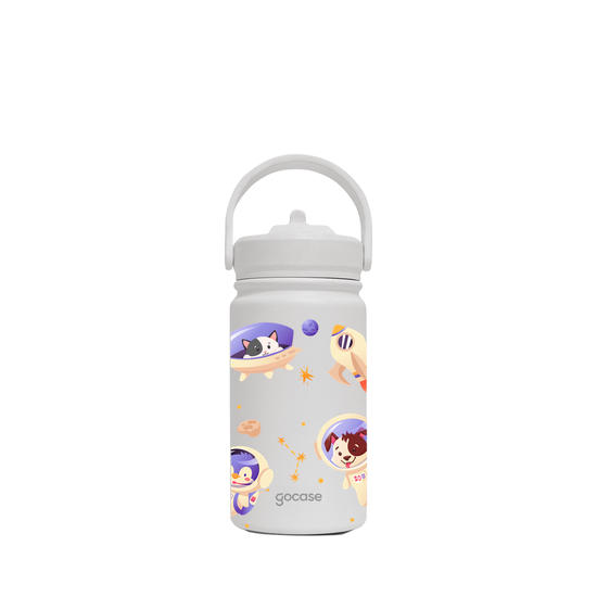 Insulated Water Bottle Mini + Ebook - Garrafa Térmica Mini + Ebook - Animaizinhos Espaciais