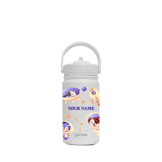 Insulated Water Bottle Mini + Ebook - Garrafa Térmica Mini + Ebook - Animaizinhos Espaciais