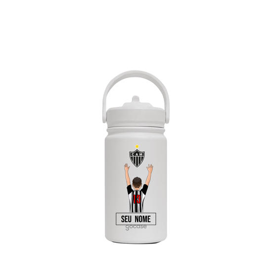 Garrafa Térmica Mini + Ebook - Atlético Mineiro - Garoto Alvinegro