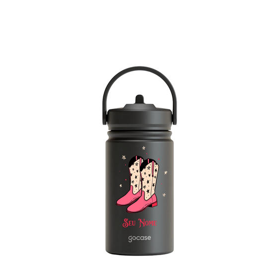 Garrafa Térmica Mini + Ebook - Boots com Seu Nome