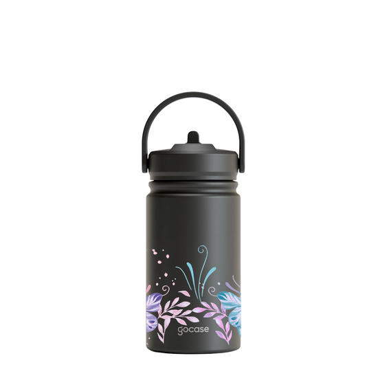 Garrafa Térmica Mini + Ebook - Borboletas com Aquarela Garrafa Térmica Mini + Ebook - Borboletas com Aquarela