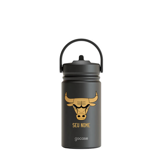 Garrafa Térmica Mini + Ebook - Chicago Bulls - Escudo Dourado Garrafa Térmica Mini + Ebook - Chicago Bulls - Escudo Dourado
