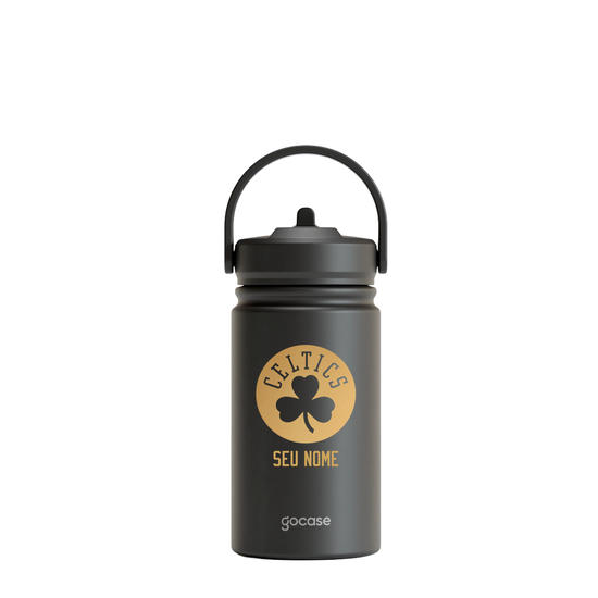 Garrafa Térmica Mini + Ebook - Celtics Boston - Escudo Dourado