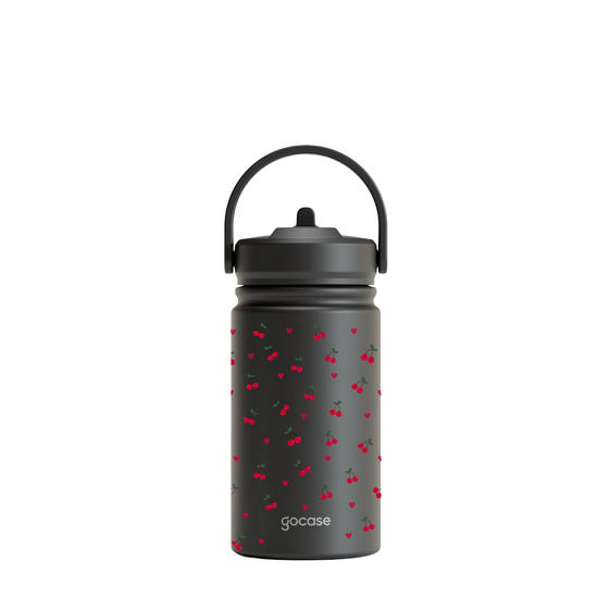 Garrafa Térmica Mini + Ebook - Cherry Pattern Minimalista