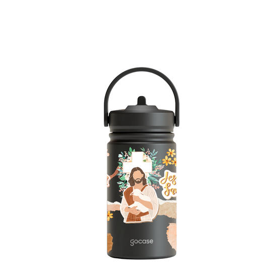 Garrafa Térmica Mini + Ebook - Colagem Cristã