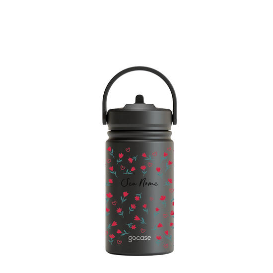 Garrafa Térmica Mini + Ebook - Romantic Pink Garden