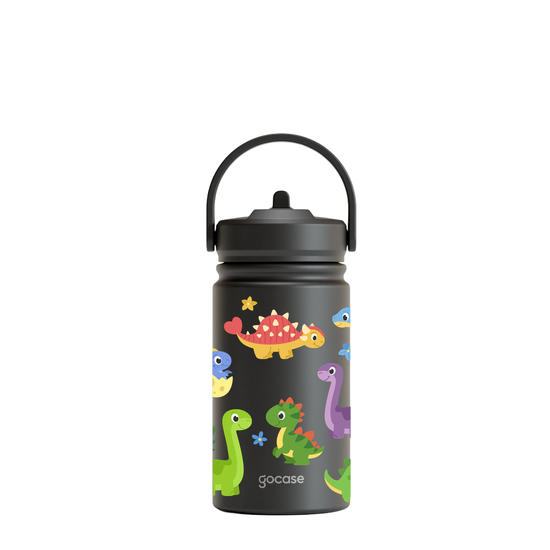 Garrafa Térmica Mini + Ebook - Dinossauros Fofos